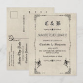 sprookje op de bruiloft aankondigingskaart (Voorkant / Achterkant)