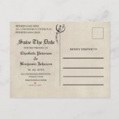 sprookje op de bruiloft aankondigingskaart (Achterkant)