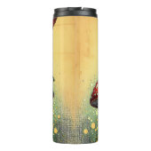 Sprookje op een Retro Mushroom Sprookje Thermosbeker (Achterkant)