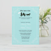 Sprookje Paard en Koets Bruiloft Uitnodigingen (Staand voorkant)