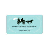 Sprookje Paard en Vervoer Bruiloft Favor Labels (Voorkant)