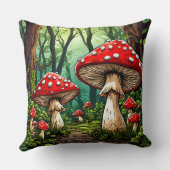 Sprookje 🍄 Paddenstoelenbos Cozy Cadeau ✨ Kussen (Achterkant)