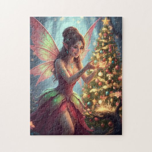 Sprookje- Pixie-stof Mystieke Bos - schattig Legpuzzel (Verticaal)