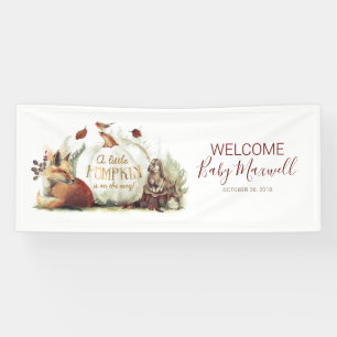 Sprookje Pompoen Herfst Baby shower Spandoek