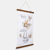 Sprookje Pompoen Herfst Baby shower Welkom Hangend Wandkleed (Gebogen)