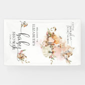 Sprookje Pompoen Herfst Baby shower Welkom Spandoek (Horizontaal)