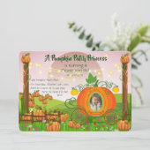 Sprookje Pompoen Patch Prinses Meisje Verjaardag Kaart (Staand voorkant)