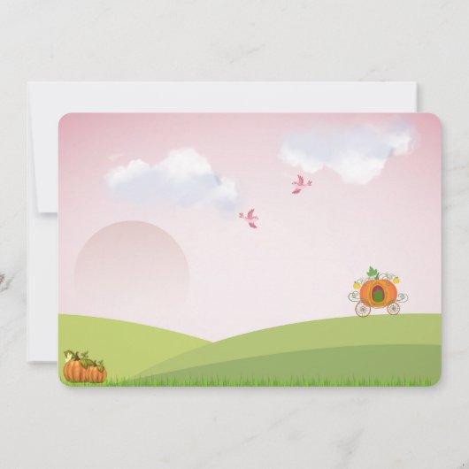 Sprookje Pompoen Patch Prinses Meisje Verjaardag Kaart (Achterkant)