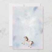 sprookje Pony sterren roze ballonnen verjaardagsfe Kaart (Achterkant)