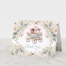 Sprookje Prinses Carriage Meisje Waterverf Bloemen