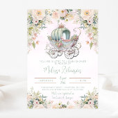 Sprookje Prinses Carriage Meisje Waterverf Kaart