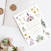 Sprookje Prinses Dragon Meisje Verjaardag Kaart