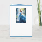 Sprookje Prinses in Blauw Gelukkige Verjaardagsnaa Kaart (Achterkant)