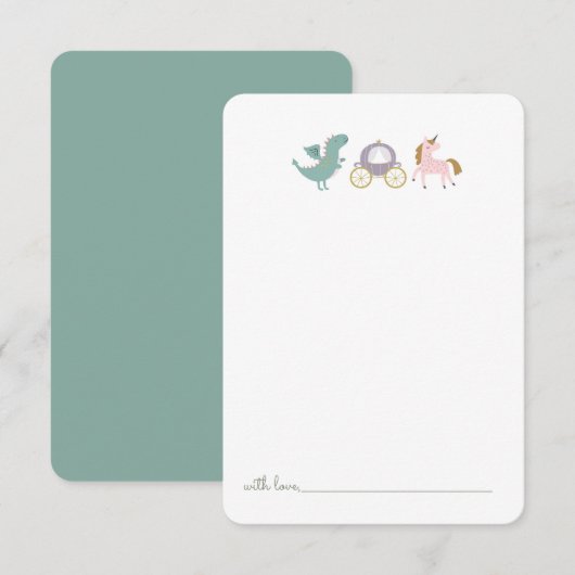 Sprookje Prinses Kasteel Verjaardag Tijd Capsule Bedankkaart (Voorkant / Achterkant)