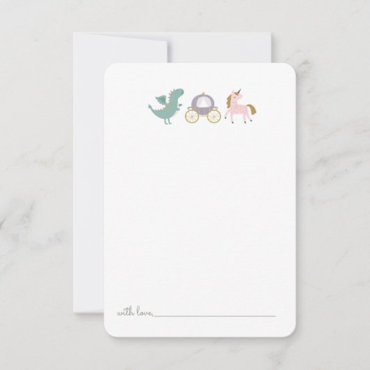 Sprookje Prinses Kasteel Verjaardag Tijd Capsule Bedankkaart (Voorkant)