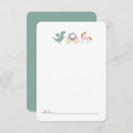 Sprookje Prinses Kasteel Verjaardag Tijd Capsule Bedankkaart