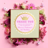 Sprookje Prinses Meisje Verjaardag Roze Dank u Ronde Sticker