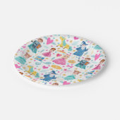 Sprookje Prinses Ridder Eenhoorn Wizard Patroon Papieren Bordje (Gekanteld)