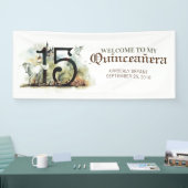 Sprookje Quinceanera 15e verjaardag Spandoek (Beurs)