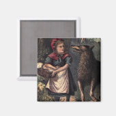 sprookje rode slechthout ontmoet de wolf magneet (Voorkant / Achterkant)