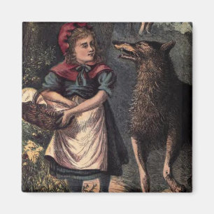 sprookje rode slechthout ontmoet de wolf magneet