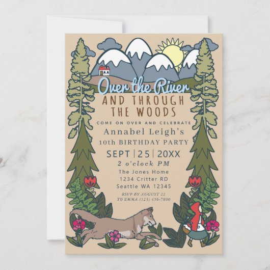 Sprookje Roodkapje Kinderen Verjaardag Kaart (Voorkant)