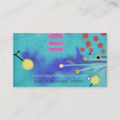 sprookje roze en blauw schattig visitekaartje (Achterkant)