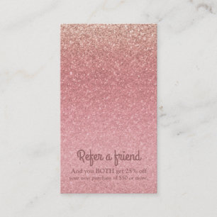 Sprookje Roze Glitter Glam Sparkle Chic Glitzy Aanbevelingskaartje