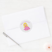 Sprookje Roze Prinses met Blond haar Stickers (Envelop)