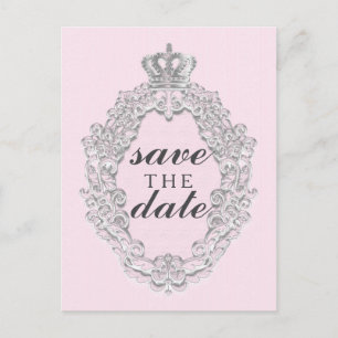 Sprookje  Roze Prinses SAVE DATE Briefkaart