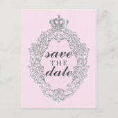 Sprookje Roze Prinses SAVE DATE Briefkaart (Voorkant)