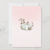 Sprookje Roze Witte Pompoen Sprookjes Bruiloft Kaart (Achterkant)