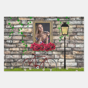 sprookje Rozen Meisjes Foto Lijst Inpakpapier Vel