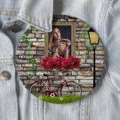  sprookje Rozen Meisjes Foto Lijst Ronde Button 6,0 Cm (In situ)