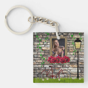  sprookje Rozen Meisjes Foto Lijst Sleutelhanger