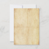 Sprookje RSVP Portret MET QR code - Bruine Tekst Kaart (Achterkant)