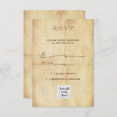 Sprookje RSVP Portret MET QR code - Bruine Tekst Kaart (Voorkant / Achterkant)