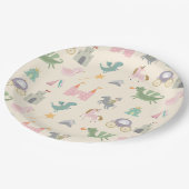 Sprookje Schattig Dragon Baby shower / Verjaardag Papieren Bordje (Gekanteld)