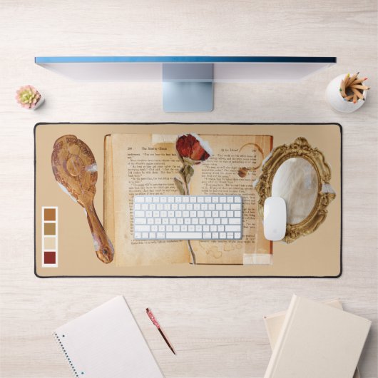 Sprookje Schattige Vrouwelijke Collage Mixed Media Bureaumat (Kantoor 1)