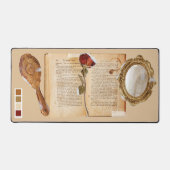 Sprookje Schattige Vrouwelijke Collage Mixed Media Bureaumat (Voorkant)