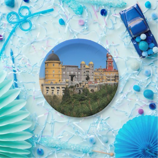 Sprookje Sintra Palace foto, in Portugal Papieren Bordje (Feest)