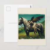 Sprookje slaapt op een paard briefkaart (Voorkant / Achterkant)