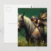 Sprookje slaapt op een paard briefkaart (Voorkant / Achterkant)