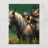Sprookje slaapt op een paard briefkaart (Voorkant)