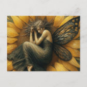 Sprookje Slapen in een Zonnebloem Briefkaart (Voorkant)