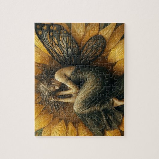 Sprookje Slapen in een Zonnebloem Legpuzzel (Verticaal)