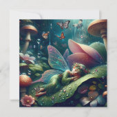 Sprookje Slapen op een paddenstoel | Blanco Kaart (Voorkant)