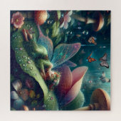 Sprookje Slapen op een paddenstoel | Blanco Legpuzzel (Horizontaal)