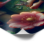 Sprookje Slapen op een paddenstoel | Blanco Perfect Poster (Hoek)