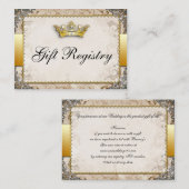 Sprookje Storybook Huwelijkscadeau Registry Informatiekaartje (Voorkant / Achterkant)